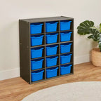 Mobile a 15 Scomparti ECR4Kids Streamline e 15 Contenitori con Apertura Frontale, 5x3, Mobili per Bambini