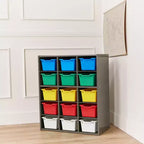 Mobile a 15 Scomparti ECR4Kids Streamline e 15 Contenitori con Apertura Frontale, 5x3, Mobili per Bambini
