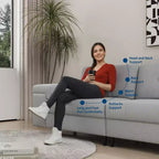 Divano a 3 posti da 85 pollici con seduta profonda e bracciolo regolabile, divano da soggiorno moderno di metà secolo, comodo divano in ciniglia, divani confortevoli per la camera da letto