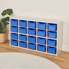 Armadietto a 20 scomparti ECR4Kids Streamline con 20 contenitori frontali a incavo, 4x5, mobili per bambini