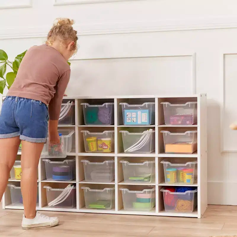 Armadietto a 20 scomparti ECR4Kids Streamline con 20 contenitori frontali a incavo, 4x5, mobili per bambini