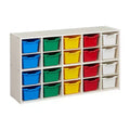 ECR4Kids Streamline 20 Cubby Tray Cabinet with 20 Scoop Front Bins, 4x5, Kids Furniture
