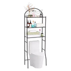 Mensola da bagno, scaffale da bagno sopra il WC a 3 ripiani - Scaffale organizer in metallo resistente per appartamenti di piccole dimensioni, salvaspazio sopra il WC