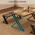 Set da Tavolo da Pranzo con 2 Panche, Tavolo da Pranzo per 4-6 Persone, Tavolo da Colazione con Panche Rivestite in Pelle PU per Piccoli Spazi, Appartamenti
