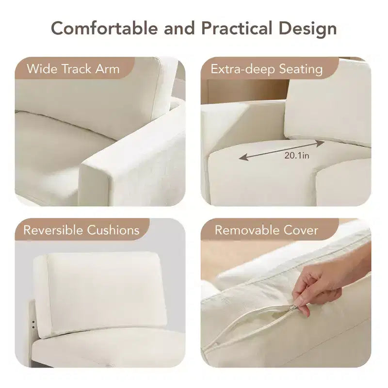 Divano sezionale modulare oversize a 4 posti Spruce & Spring Cloud Couch per soggiorno