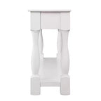 Tavolo Consolle lungo 160 cm in Legno Hostack con 3 Cassetti e 1 Ripiano Inferiore per Ingresso e Corridoio, Bianco Antico