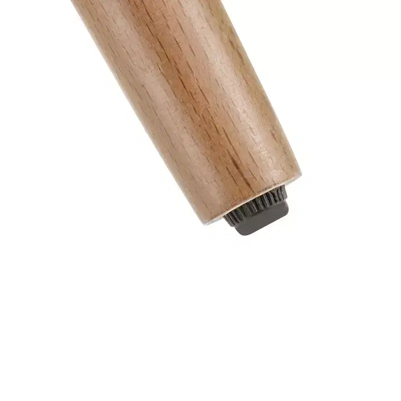 Tavolino da caffè ovale in vetro trasparente con gambe in legno di rovere, tavolo moderno a 3 strati per soggiorno