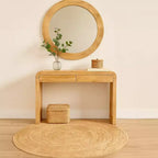 Consolle Royal Hampton | Top da 43 pollici | Realizzata a mano in legno naturale di acacia | Doppio cassetto contenitore