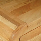 Consolle Royal Hampton | Top da 43 pollici | Realizzata a mano in legno naturale di acacia | Doppio cassetto contenitore