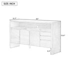 Madia Buffet Luxystar Modern 60 con Ripiano Aperto e Cassetti, Blu Navy