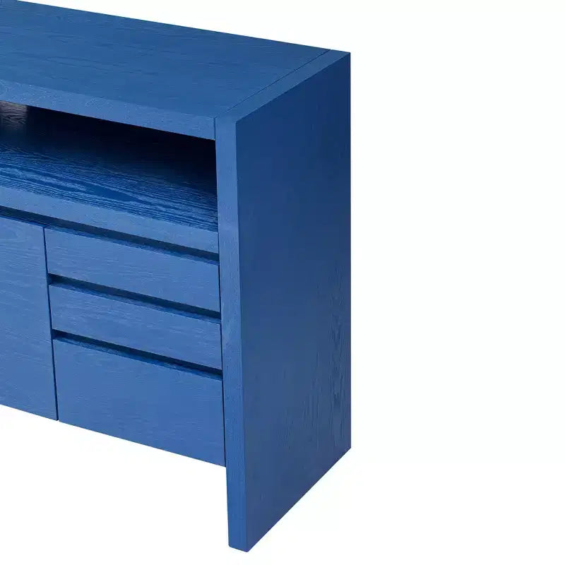Madia Buffet Luxystar Modern 60 con Ripiano Aperto e Cassetti, Blu Navy