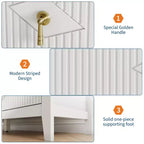 Cassettiera a 6 cassetti per camera da letto, comò in legno da 54W con maniglie in metallo, organizer per vestiti a coste, mobile TV per corridoio