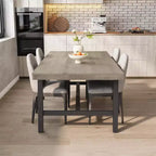 Tavolo da Pranzo Rettangolare Grande 160 cm per 4-6 Persone, Tavolo da Cucina Rustico in Legno con Gambe in Metallo, Tavolo Industriale da Esterno per Soggiorno, Sala da Pranzo