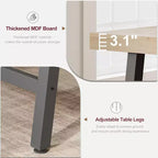Tavolo da Pranzo Rettangolare Grande 160 cm per 4-6 Persone, Tavolo da Cucina Rustico in Legno con Gambe in Metallo, Tavolo Industriale da Esterno per Soggiorno, Sala da Pranzo