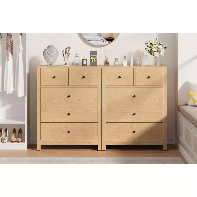 Comò a 5 cassetti, cassettiera organizer moderna con cassetti portaoggetti, cassettiere in legno per camera da letto, ingresso, corridoio