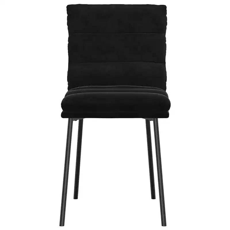 Sedia moderna elegante con schienale CLIHOME, sedia da pranzo/ristorante in velluto morbido con cuscino morbido e piedini in metallo (set da 2)