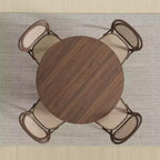 MAYEERTY Tavolo da pranzo rotondo in legno da 46 pollici per 4 persone, tavolo da cucina e sala da pranzo moderno in stile rustico