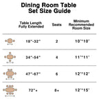 MAYEERTY Tavolo da pranzo rotondo in legno da 46 pollici per 4 persone, tavolo da cucina e sala da pranzo moderno in stile rustico