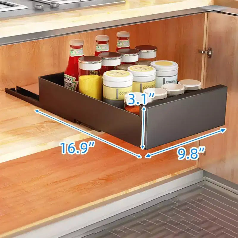 Organizzatore Estraibile per Armadio, Scaffale Estraibile Espandibile per Dispensa, Ripiani Estraibili Silenziosi per Cucina, Salotto, Casa