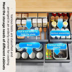 Organizzatore Estraibile per Armadio, Scaffale Estraibile Espandibile per Dispensa, Ripiani Estraibili Silenziosi per Cucina, Salotto, Casa
