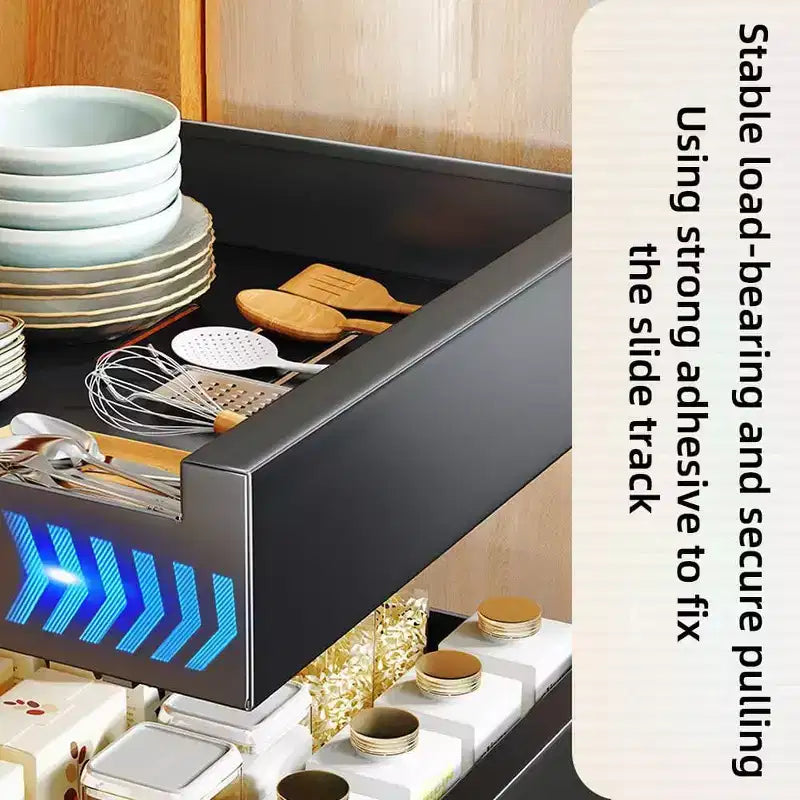Organizzatore Estraibile per Armadio, Scaffale Estraibile Espandibile per Dispensa, Ripiani Estraibili Silenziosi per Cucina, Salotto, Casa