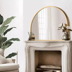 Specchio Sospeso MAYEERTY Lega di Alluminio Bordo Sottile Ad Angolo Retto Arco Oro