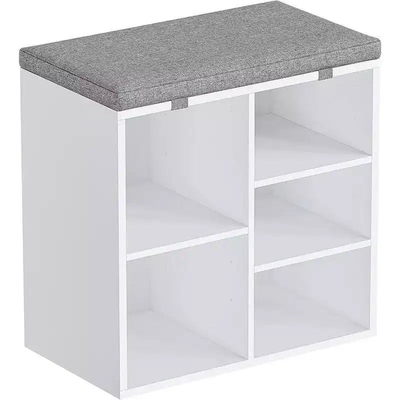 Scarpiera con cuscino rimovibile - Organizzatore a 3 ripiani con ripiani regolabili