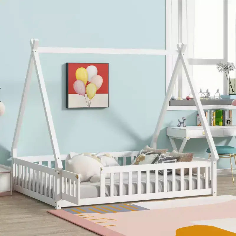 Struttura letto a tenda, una piazza e mezza/matrimoniale, con sponde di protezione - ModernLuxe
