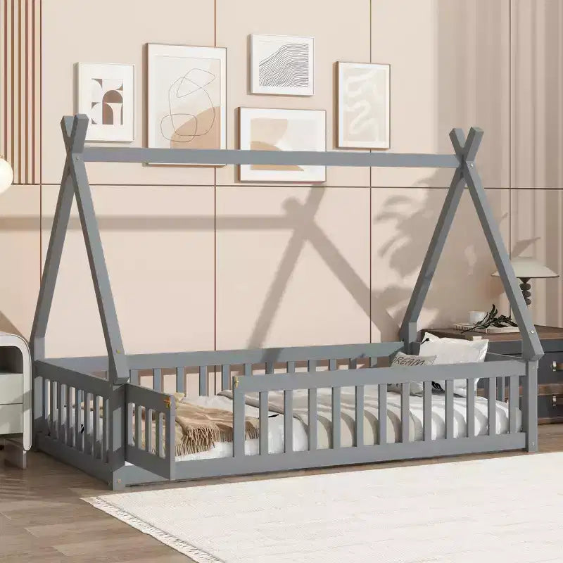 Struttura letto a tenda, una piazza e mezza/matrimoniale, con sponde di protezione - ModernLuxe