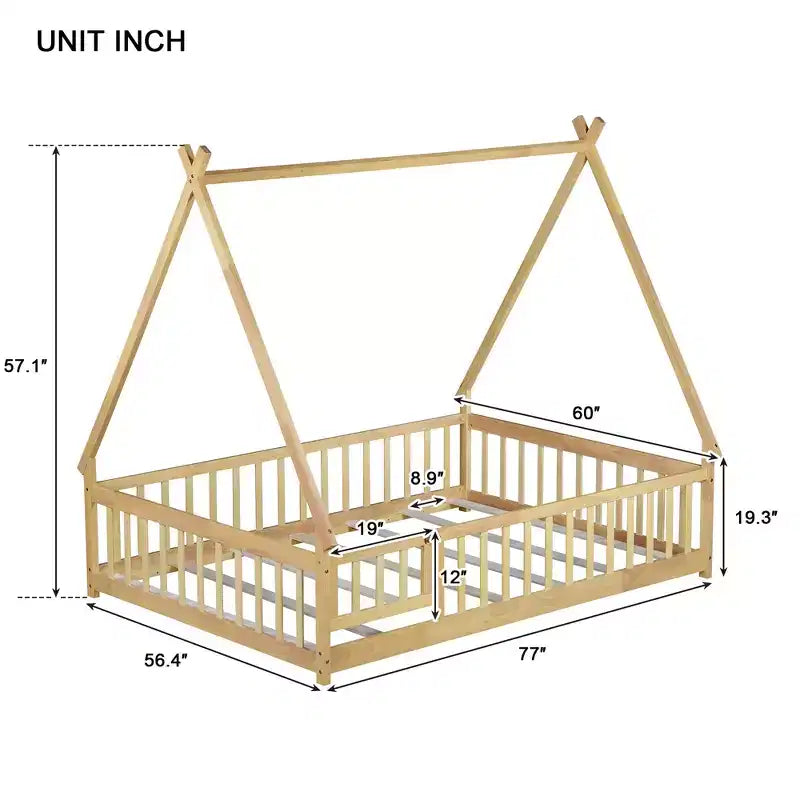 Struttura letto a tenda, una piazza e mezza/matrimoniale, con sponde di protezione - ModernLuxe