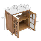 Mobile bagno Bestier da 31 pollici in stile rustico con lavabo in ceramica, mobiletto vintage