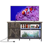 Mobiletto da 280 Litri per Acquario, Supporto per Acquario con Prese di Corrente e Luci LED - Supporto Robusto per Terrari con Armadietto, Cassetto e Ripiano