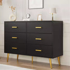 6 Drawer Dresser,Modern Chest of Drawers Organizer Storage with Drawers,Large Storage Cabinet,Modern Design Dresser for Bedroom,Living Room,Porch