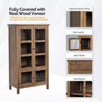 Karl Home Brown Libreria a 2 ante e 4 ripiani