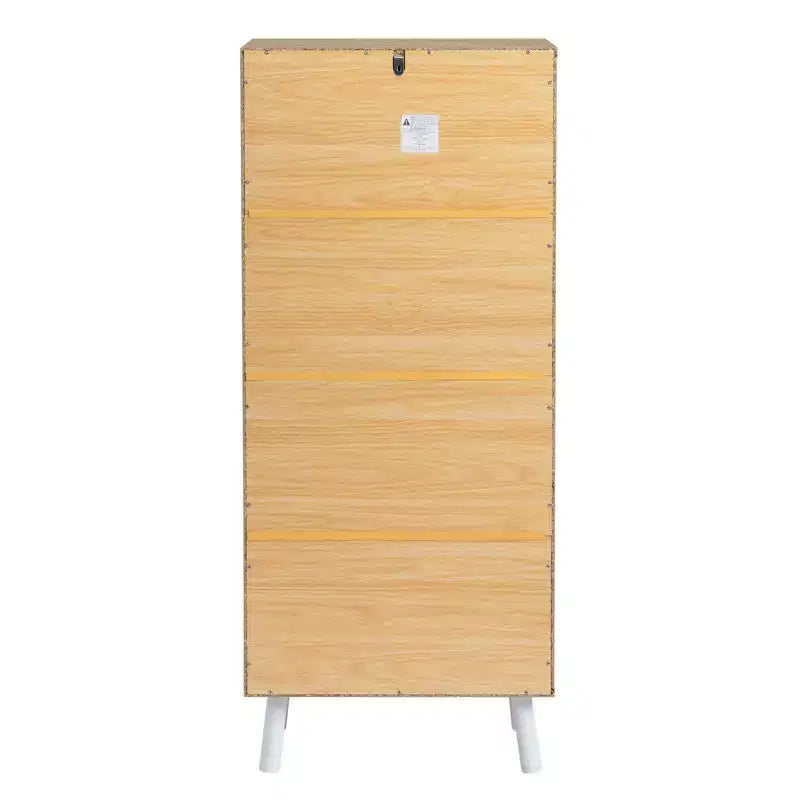 Cassettiera Karl Home a 5 cassetti in MDF bianco (pannello di fibra a media densità), larghezza 50 cm