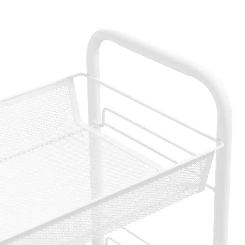 CLIHOME Carrello di servizio a rotelle a 5 ripiani in rete con cestino portaoggetti, carrello per casa, ufficio, dispensa e cucina