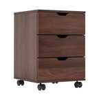 MAYEERTY 1622 Inch Armadietto verticale in legno a 3 cassetti bianco - con ruote, completamente assemblato per l'home office