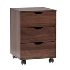 MAYEERTY 1622 Inch Armadietto verticale in legno a 3 cassetti bianco - con ruote, completamente assemblato per l'home office