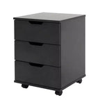 MAYEERTY 1622 Inch Armadietto verticale in legno a 3 cassetti bianco - con ruote, completamente assemblato per l'home office
