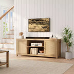 Mobile TV rustico, mobile TV con ante e ripiani regolabili, console multimediale TV moderna per soggiorno, camera da letto, Rovere