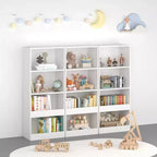 Okak Libreria per bambini in stile minimalista, ripiani portaoggetti a 4 livelli, contenitore per giocattoli per la camera dei bambini, il soggiorno, la sala giochi, colore bianco
