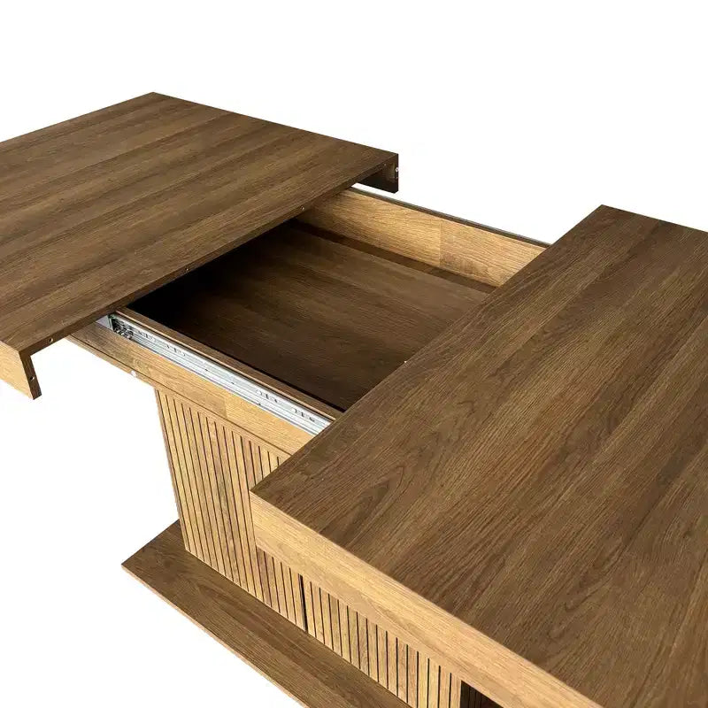 Tavolo da pranzo allungabile GDFStudio Elisa Farmhouse con base contenitore