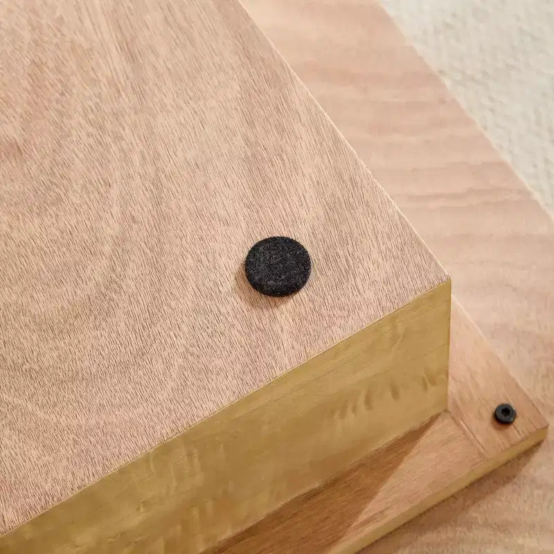 Tavolino da caffè GDFStudio Sabrina rettangolare con piedistallo in legno, 43" di larghezza