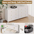 Comò a 7 cassetti, cassettiera moderna in legno, mobile TV con cassetti, organizer in legno con maniglie per camera da letto, soggiorno, corridoio, bianco