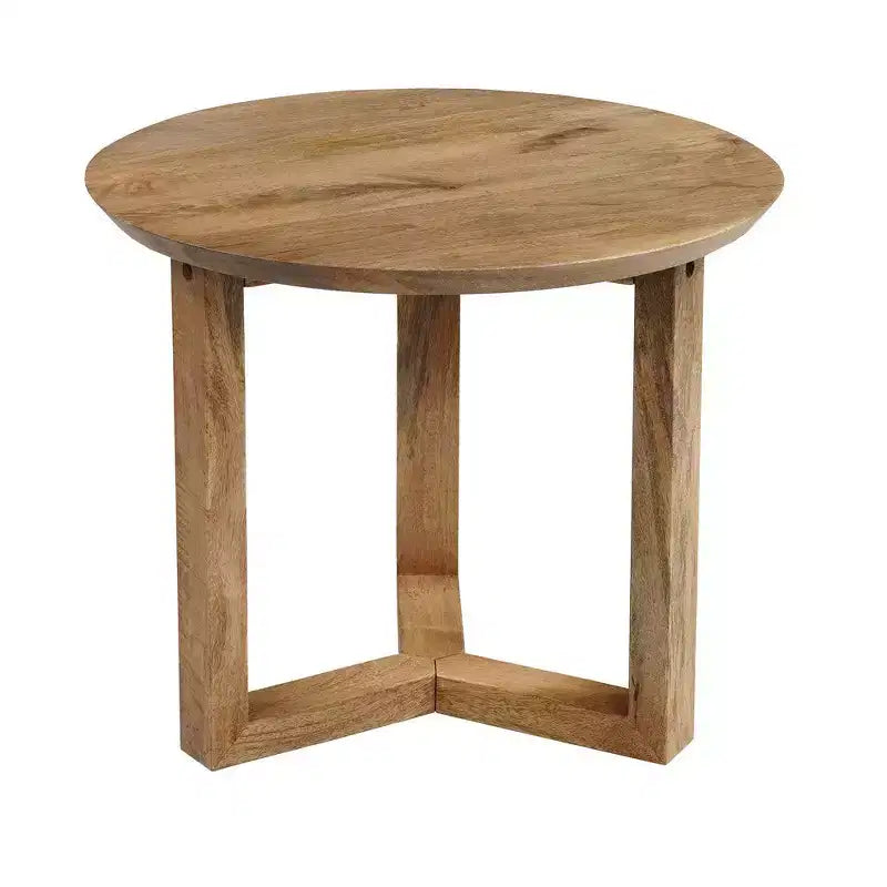 Tavolino rotondo artigianale Royal Hampton 18.5 | Legno di mango