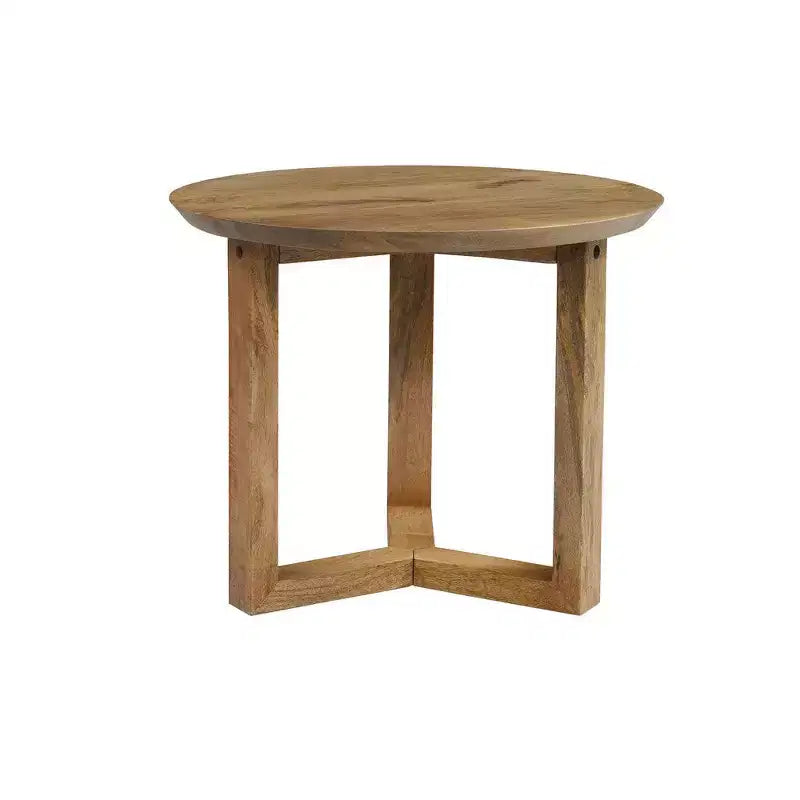 Tavolino rotondo artigianale Royal Hampton 18.5 | Legno di mango