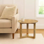 Tavolino rotondo artigianale Royal Hampton 18.5 | Legno di mango