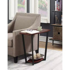 HomeStock Belmont Tavolino minimalista con lati in vetro temperato, superficie superiore elegante e ripiano inferiore aperto per riviste o libri