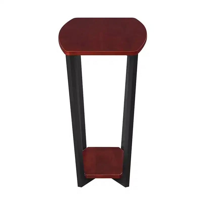 HomeStock Belmont Tavolino minimalista con lati in vetro temperato, superficie superiore elegante e ripiano inferiore aperto per riviste o libri