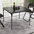 Tavolo quadrato pieghevole, tavolo da gioco portatile imbottito da 94 cm con gambe pieghevoli per 4 persone, tavolo da gioco pieghevole moderno, tavolo da pranzo in metallo